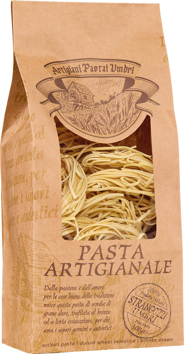Handwerkliche Nudelnester - Pasta artigianale Strangozzi umbri