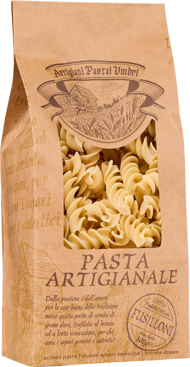 Handwerkliche Spiralpasta - Pasta artigianale Fusilloni