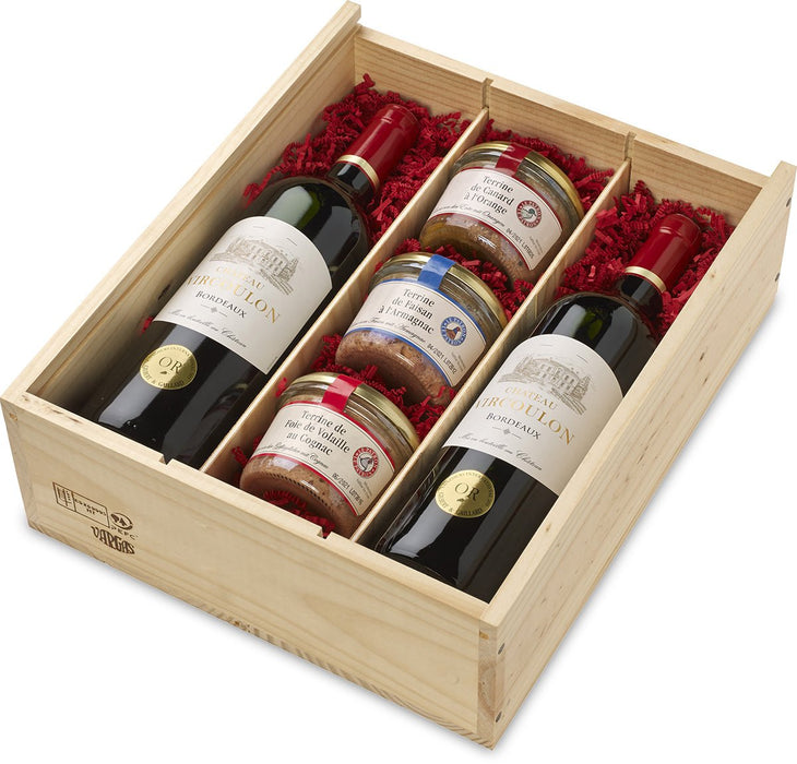 Geschenk in Holzkiste 'Frankreich de Luxe' Präsentboxen - Spree Gourmet