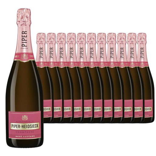 12er Champagner-Paket Piper Rosé Sauvage Brut Schaumwein - Spree Gourmet